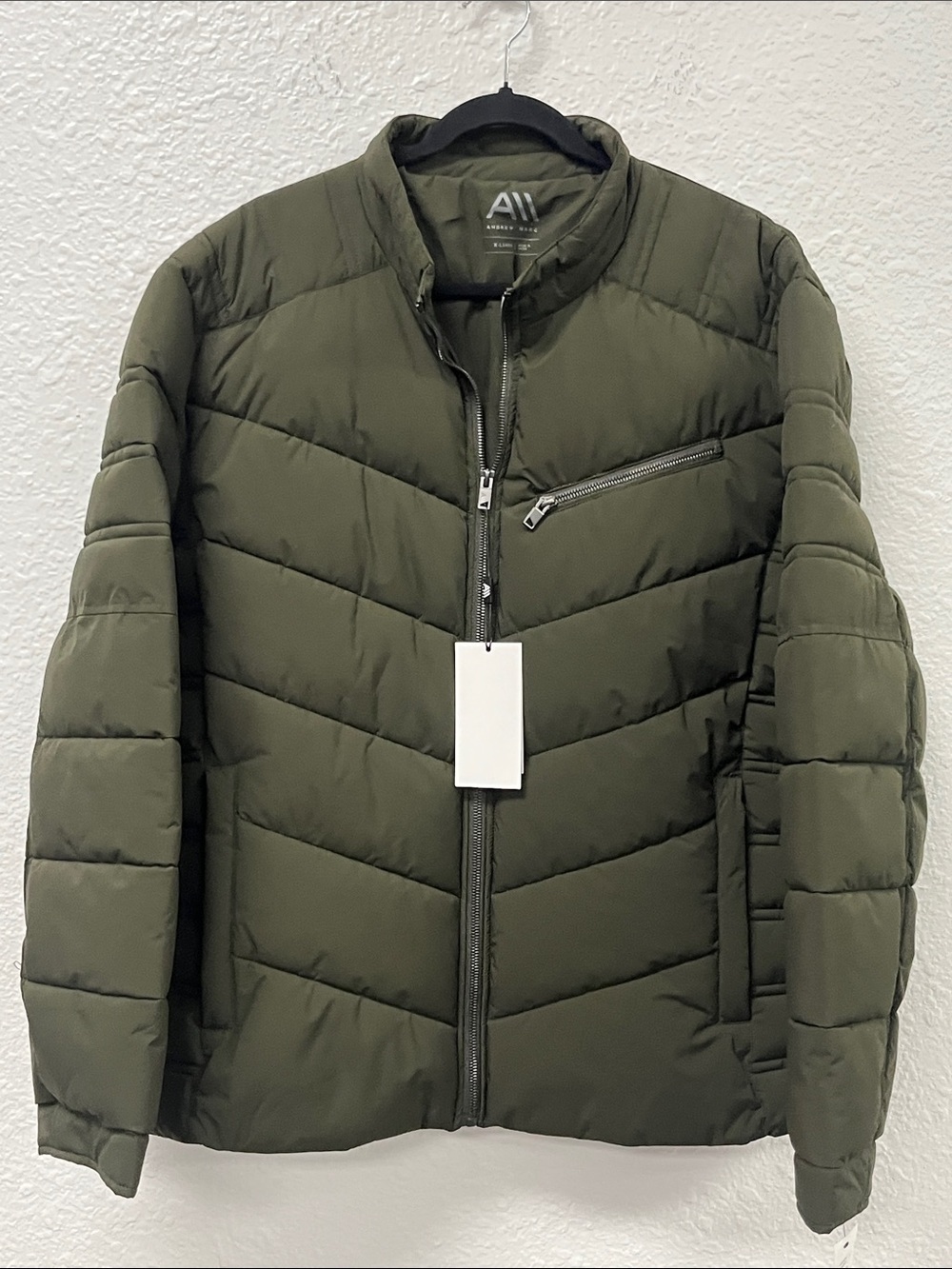 Andrew Marc Olive Green Puffer Jacket
#1178